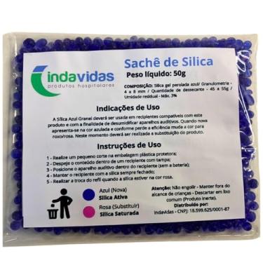 Imagem de Silica Azul Refil para Desumidificador de Aparelho Auditivo (INDAVIDAS) - Sachê 50 g