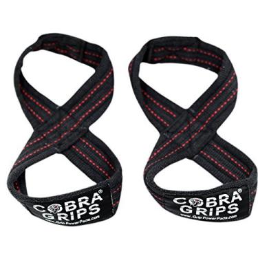 Imagem de (80 cm 8.0"+ And Up Wrist Circumference, Black) - Deadlift Straps Best Lifting Straps ON The Market Figure 8 Lifting Straps are The 1 Choice for Power Lifters, weightlifters and Workout Enthusiasts