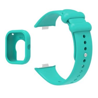 Imagem de Pulseira de silicone + capa protetora para Redmi Watch 4 (Nota: Não aplicável a xiaomi-band-8-pro) (Pato verde)