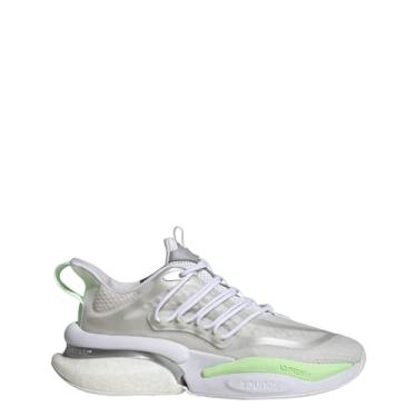 Imagem de adidas Alphaboost V1 Tênis feminino, Branco nuvem, prata, metálico/verde, 37