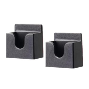 Imagem de YurMemo Pacote com 2 suportes universais para walkie talkies, suporte para microfone de rádio amador de carro com adesivo de apoio, compatível com UV-5R, UV-K5 e a maioria das alças talkies