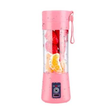 Imagem de Mini Liquidificador Recarregável Rosa Para Suco - Knup Liquidificador 