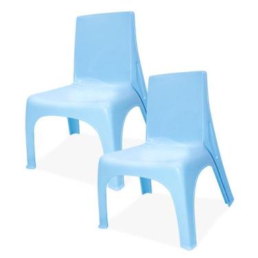 Imagem de 2 Cadeiras Azul Claro Infantil Kids Playground Quarto Todos Os Ambient