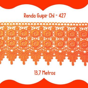 Imagem de Renda Guipír Laranja - Rolo Com 13,7 Metros - Chl427 - Nybc