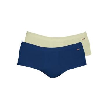 Imagem de Kit com 2 Cuecas Slip Zorba com Abertura 185 Colorido, Bege, M