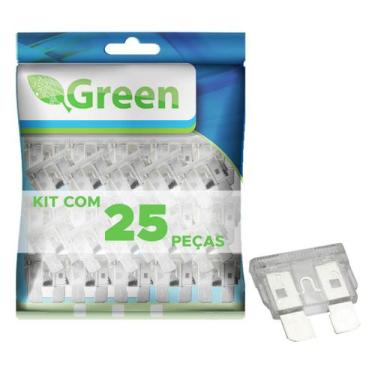 Imagem de 25x Fusível Automotivo Lâmina Pequeno Kit C/ 25 Peças 25amp - GREEN, 0