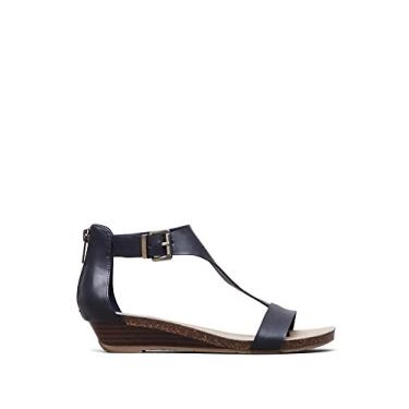 Imagem de Kenneth Cole REACTION Sandália feminina Great Gal com tira em T, Azul marino, 35