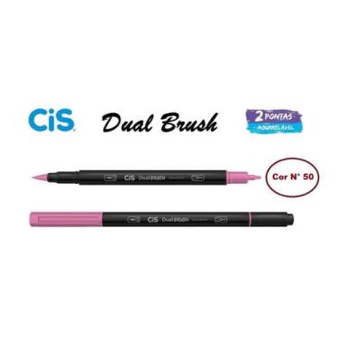 Imagem de Caneta Pincel Cis Dual Brush Pen Aquarelável 50 Rosa Neon