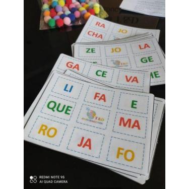 Imagem de Jogo Bingo Silábico Alfabetização Consciência Fonológica - T&D JOGOS E