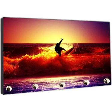 Imagem de Porta Chaves Surf Surfista Mar Praia Prancha Organizador Chaveiros - V