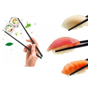 Imagem de Hashi Melamina Para Alimentos 2 Pares Sushi Mimo Style