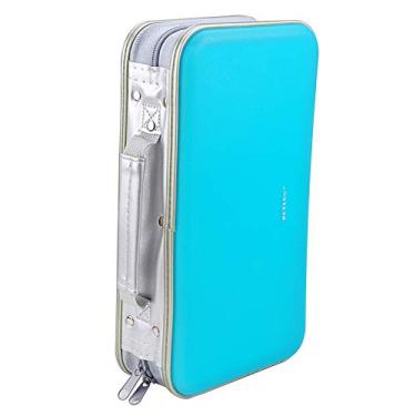 Imagem de Carteira de CD DVD, Wismart 96 Capacidade Resistente de Armazenamento de DVD Capa Rígida de CD Suporte de Disco de DVD Carteiras de DVD Carteiras de Blu-ray Capa Organizadora de Armazenamento Carteira, 96 Capacidade, Skyblue