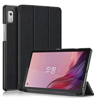 Imagem de Gylint Capa para Lenovo Tab M9 de 22 cm 2023, capa dobrável ultrafina de couro PU com suporte para Lenovo Tab M9 TB-310FU preta
