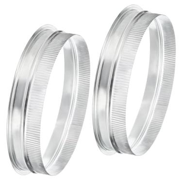 Imagem de PATIKIL Colar de duto de 30 cm, 2 peças de conector de duto flange galvanizado ferro apertado para ventilação de ar de ventilação HVAC para aquecimento e refrigeração ventilação HVAC escritório