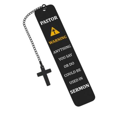 Imagem de Marcador de livro cristão legal para homens presentes engraçados para pastor presentes de aniversário de pastor presentes de Natal para pastores presentes do ministério para pastores esposa presentes
