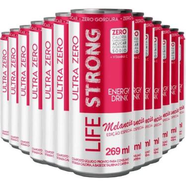 Imagem de Energético Life Strong Energy Drink 12 Unidades Melancia