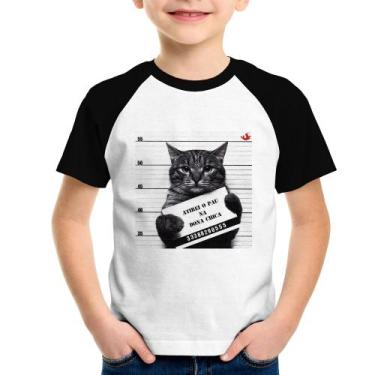 Imagem de Camiseta Raglan Infantil Atirei o pau na Dona Chica - Foca na Moda, Br
