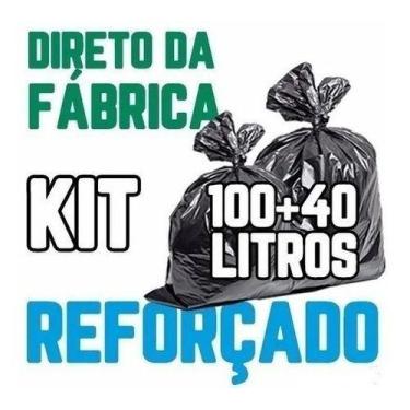 Imagem de Kit Saco De Lixo 100un 100l E 100un 40l Preto Reforçado - HIGIPACK