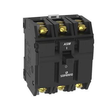 Imagem de Disjuntor Nema Tripolar Trifásico 50a Soprano ASM3-B