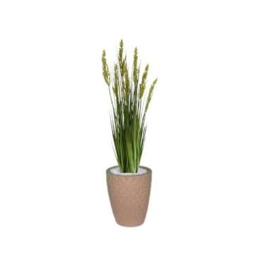 Imagem de Planta Árvore Artificial Grass com Grão 90 cm Kit + Vaso E. Bege 30 cm