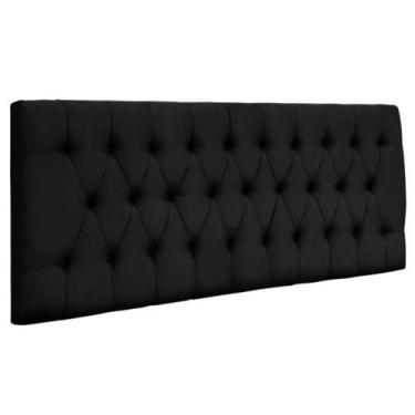 Imagem de Painel Cabeceira Dubai para cama box-1,58 Mt-Suede Preto - GAT MAGAZIN