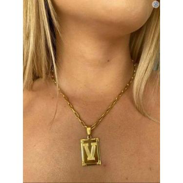 Imagem de Cordão + Pingente Feminino 6mm Tijolinho Banhado A Ouro 18k - ToJoia18