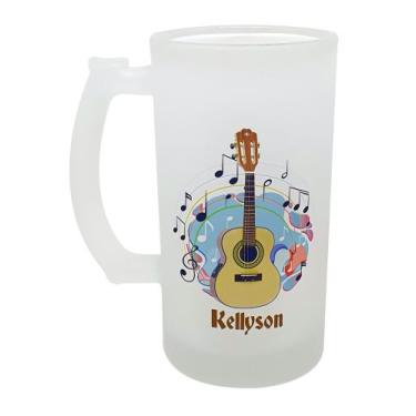 Imagem de Caneca Vidro Personalizado Presente Samba Pagode Cavaquinho - GMH