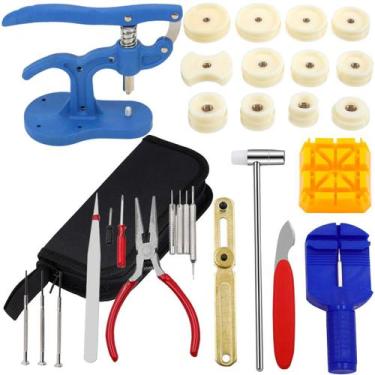 Imagem de Kit manutenção relógios prensa + estojo com ferramentas - SWG