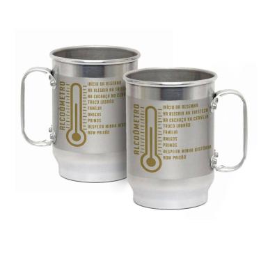 Imagem de Caneca Alumínio c/ Faixa Fosca 600ML Inicio da Resenha