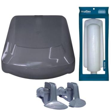Imagem de Kit Torneira Cinza + Refil Filtro + Topo Tampa Latina Pa355
