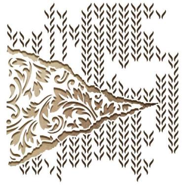 Imagem de Stencil Pintura Coleção Joana Mix Arabescos Stxx-256 20x20cm Litoarte