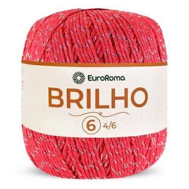Imagem de Barbante EuroRoma Brilho Prata 400g, 1000 VERMELHO