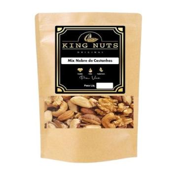 Imagem de Mix Nobre De Castanhas 500g King Nuts (Pará, Caju,  Amêndoas, Nozes)