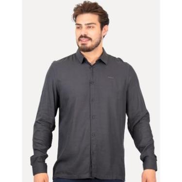 Imagem de Camisa Colcci Masculina Relax Logo Grafite-Masculino