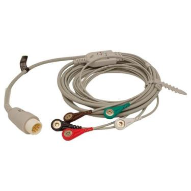 Imagem de Cabo Ecg 5 Vias Philips Efficia Cm 12 100 120 150 Clip Botão - Maple H