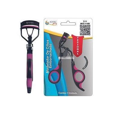 Imagem de Modelador de Cílios NYBC Beauty Emborrachado Preto e Rosa - MCE-110R