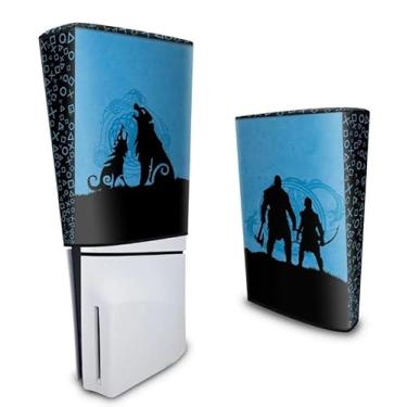 Imagem de Capa Protetora Anti Poeira PS5 Slim Com Disco - God Of War Ragnarok Edition