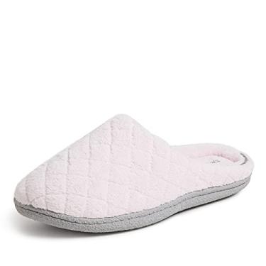 Imagem de Pantufa feminina felpuda acolchoada Leslie da Dearfoams, Fresh Pink, X-Large