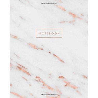 Imagem de Notebook: Italian Marble with Rose Gold Inlay - - Dotted Bullet Grid Journal (8 x 10 inches) - 120 Dot Pages