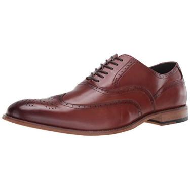 Imagem de STACY ADAMS Sapato Oxford masculino Dunbar Wingtip, Conhaque, 16 Wide