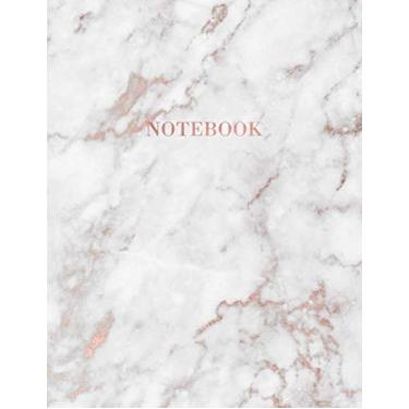Imagem de Notebook: Rose Gold Marble and Faux Rose Gold - Dotted Bullet Grid Journal (8.5 x 11 inches) - 120 Dot Pages