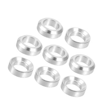 Imagem de Motoforti 8 peças M6x5,5 parafuso universal para bicicleta parafuso arruela parafusos - MTB mountain bike bicicleta côncavo convexo balanceador - liga de titânio tom prata de longa duração