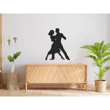 Imagem de Adesivo De Parede Dança Casal Salsa Tango Romântico Silhueta - Adesivo