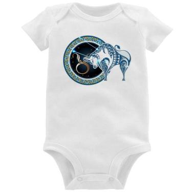 Imagem de Body Bebê Signo Touro Astrologia - Foca na Moda, Branco, P