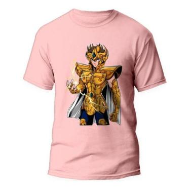 Imagem de Camiseta Aioria De Leão Camisa Anime Cavaleiros Do Zodiaco - Kamisetas