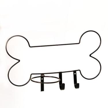 Imagem de Suporte P Vaso Ossinho 10 Cm Diâmetro Ganchos p Coleira Pet em Ferro -