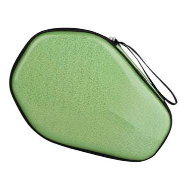 Imagem de rockible Tênis de tênis de mesa Tampa de raquete, segure 2 pás portador de pás prático Eva Pickleball Racket Capa Ping Pong Paddle Case para Outdoor, Verde