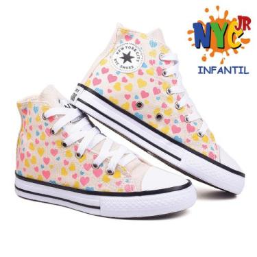 Imagem de Tenis infantil Botinha Menina Menino Nyc Shoes Star, Bege coração, 27