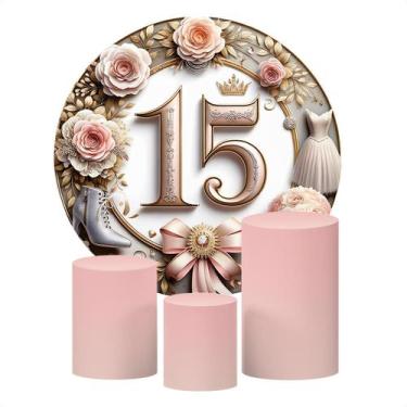 Imagem de Kit 4 Capas Decorativas Para Festa de 15 Anos Sublimado Várias Estampa