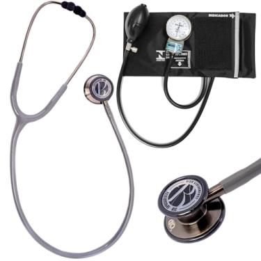 Imagem de Kit Estetoscópio BIC Eternity + Esfigmomanômetro Pamed Com Bolsa - Enfermagem e Medicina (CINZA GRAFITE)